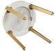 Steve Silver Co. Gracie White End Table with Gold Base-4