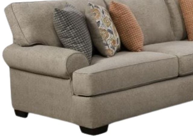 Corinthian Furniture Marlon 2-Piece Dove Curved Sectional -1