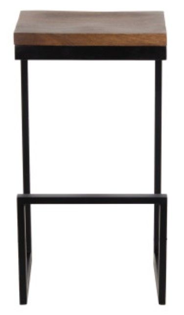 Porter International Designs Cube Black/Walnut Bar Stool-1