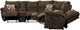 Catnapper® Elliot 2-Piece Chocolate Lay Flat Reclining Curved Sectional with Console-3
