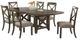Elements International Franklin 7-Piece Chestnut Dining Set-0