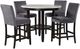New Classic® Home Furnishings Celeste Espresso Round Counter Height Dining Table with Gray Marble Top-3