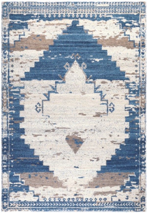 Signature Design by Ashley® Varnler Blue/Brown/Tan 5'x7' Area Rug-0