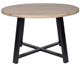 Moe's Home Collection Mila Brown Round Dinning Table with Black Metal Legs-0