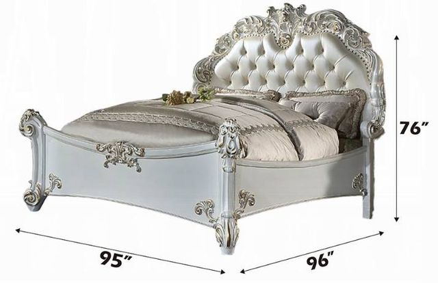 ACME Furniture Vendome Antique Pearl Eastern King Panel Bed-2