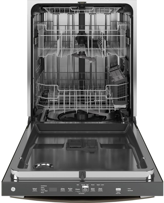 GE® ENERGY STAR® 24" Fingerprint Resistant Slate Top Control Built In Dishwasher with Sanitize Cycle-2