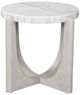 Bassett Mirror Gavin Driftwood End Table with White Top-1