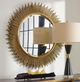 Uttermost® Marlo Antiqued Gold Leaf Round Mirror-1