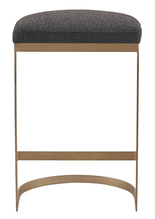 Olliix by Madison Park Maison Antique Gole and Charcoal Counter Stool-2