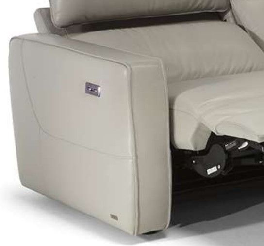 Natuzzi Editions Customizable Timoti Leather Power Reclining Sofa with Power Headrest-3
