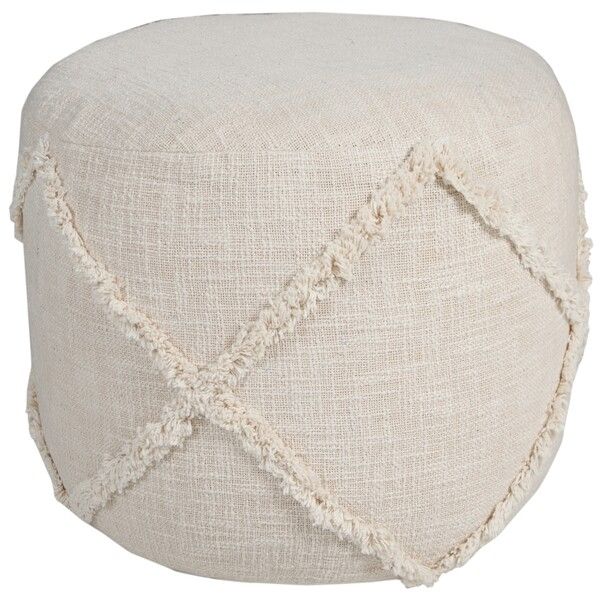 LR Home Beige Pouf-2