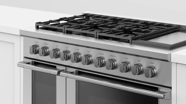 Fisher & Paykel Series 7 48" Stainless Steel Pro Style Liquid Propane Gas Range-3