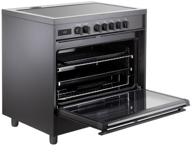Verona® Ultima Midnight 36" Matte Black Pro Style Induction Range-2