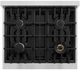 ZLINE Classic 30" Stainless Steel Pro Style Dual Fuel Range with Black Matte Door-5
