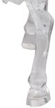 A & B Home Mongolian Chrome/White Fur Bench-3