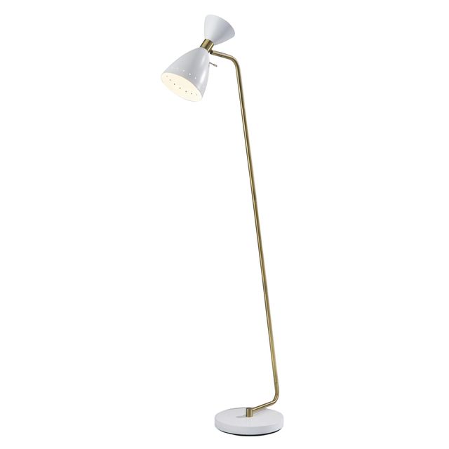 Adesso® Oscar White Floor Lamp-0