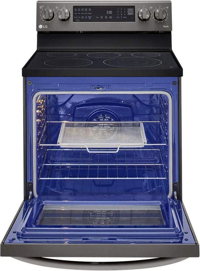 LG 30" PrintProof™ Black Stainless Steel Freestanding Electric Smart Range with Air Fry-3