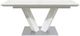 Mazin Furniture Yannis White Dining Table with Chrome Base -2