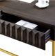 Furniture of America® Augsburg Walnut Coffee Table with Gold Base-2