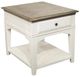 Riverside Furniture Myra Natural Leg Side Table with Paperwhite Base-0