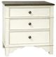 Riverside Furniture Grand Haven Feathered White/Rich Charcoal 3-Drawer Nightstand-0