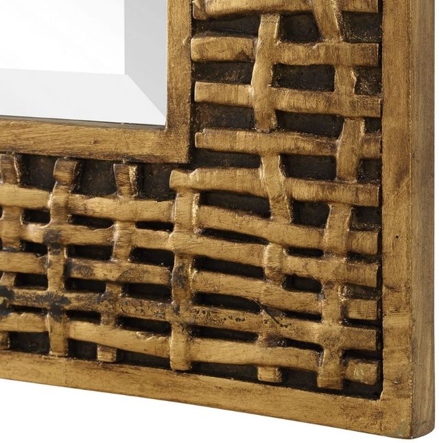 Uttermost® Woven In Time Antique Gold Mirror-4