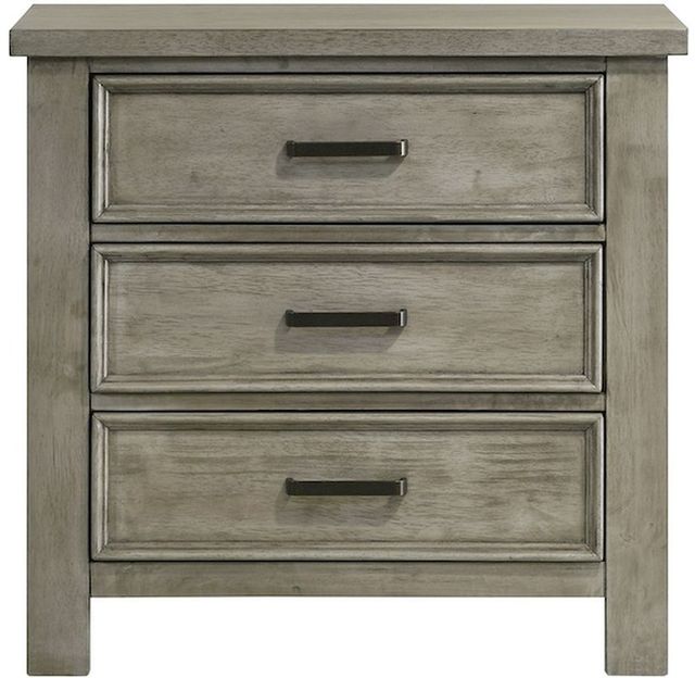 Elements International Sullivan Drift Gray Nightstand-1