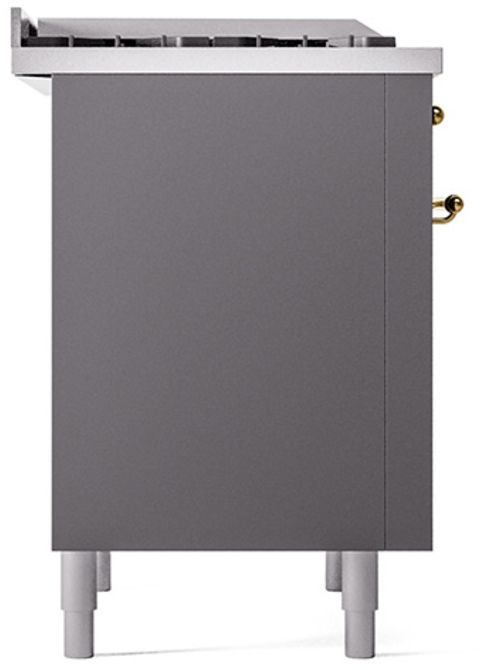 Ilve® Nostalgie II Series 36" Graphite Matte Pro Style Dual Fuel Range-3