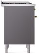Ilve® Nostalgie II Series 36" Graphite Matte Pro Style Dual Fuel Range-3
