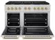 ZLINE Autograph Edition Paramount 48" Stainless Steel/Champagne Bronze Helix Handle Freestanding Double Oven Gas Range with 8 Burner Cooktop-1