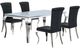 Coaster® Carone 5-Piece Black Rectangular Dining Set with Stainless Steel Base-0