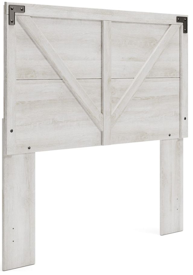 Signature Design by Ashley® Shawburn 4-Piece Charcoal Gray/Whitewash Full Panel Headboard Set-1