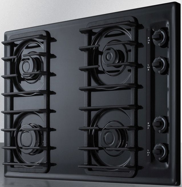 Summit® 30" Black Gas Cooktop-1