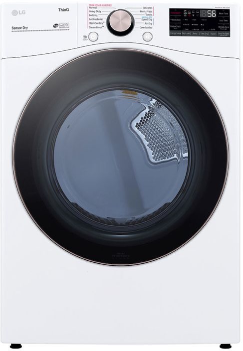 LG White Front Load Laundry Pair-13