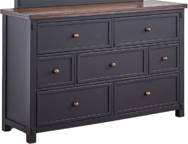 A-America® Stormy Ridge Bedroom Chicory/Slate Black Dresser-0