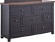 A-America® Stormy Ridge Bedroom Chicory/Slate Black Dresser-0