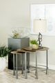 Coaster® Deja 3-Piece Natural Nesting Tables with Gunmetal Leg-1