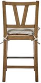 Bernards Tarrington Almond Counter Slat Black Chair-3