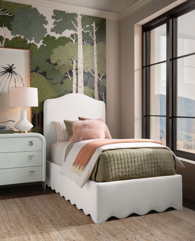 Hooker® Furniture Commerce and Market Liv Broadway Dune Youth Twin Upholstered Panel Bed-1