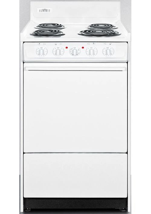 Summit® 20" White Freestanding Electric Range-2