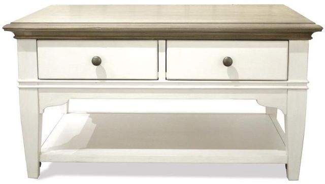 Riverside Furniture Myra Natural Small Leg Coffee Table with Paperwhite Base-0