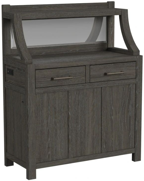 Intercon Flex Reclaimed Chevron Server with Leaf Storage-0