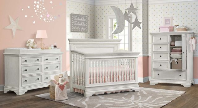 Westwood Design Olivia Brushed White Convertible Crib -1