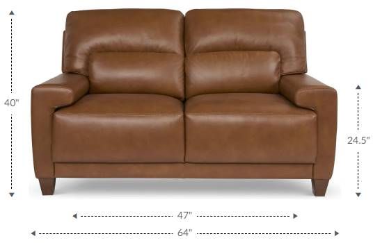 La-Z-Boy® Draper Pewter Leather Loveseat-4