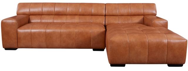 Leather Italia™ Cambria Irvine 2-Piece Saddle Sein Right Arm Facing Sectional and Chaise-0