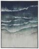 A & B Home Blue/Cream/White Myrtle Framed Gesso Wall Art-1