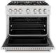 ZLINE 36" 5.2 cu. ft. Gas Range with 6 Burner DuoPro™ Cooktop and Convection Gas Oven in Satin Stainless Steel -1