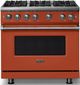 Viking® 5 Series 36" Spiced Cider Pro Style Gas (NG) Range with Polished Chrome Trim-0