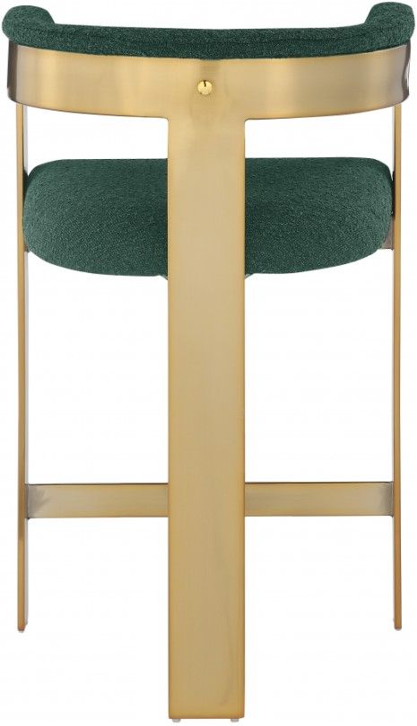 Meridian Furniture Romeo Green/Gold Upholstered Counter Stool-3