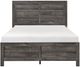 Mazin Furniture Beowulf Rustic Grey King Panel Bed -1